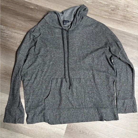 American Eagle Outfitters Charcoal Knit Hoodie - Picture 1 of 4